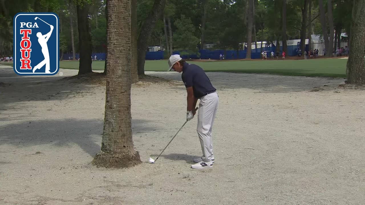 Rickie Fowler goes LEFTY AND BACKWARDS to save par | RBC Heritage | 2026
