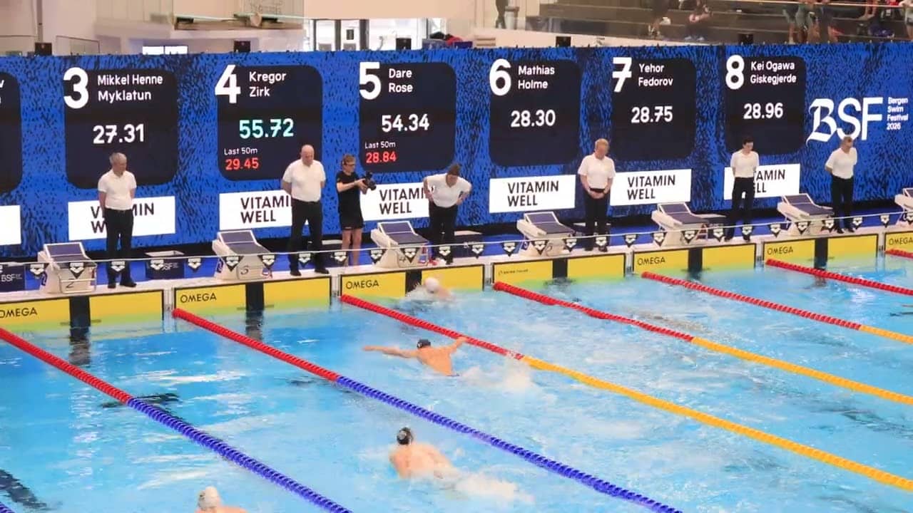 Men's 200 Fly (Dare Rose, 1:55.64 MEET RECORD) - 2026 Bergen Swim Festival