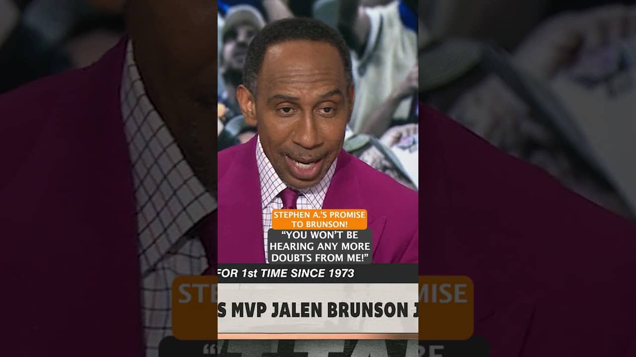 Stephen A. APOLOGIZES to Jalen Brunson 👀