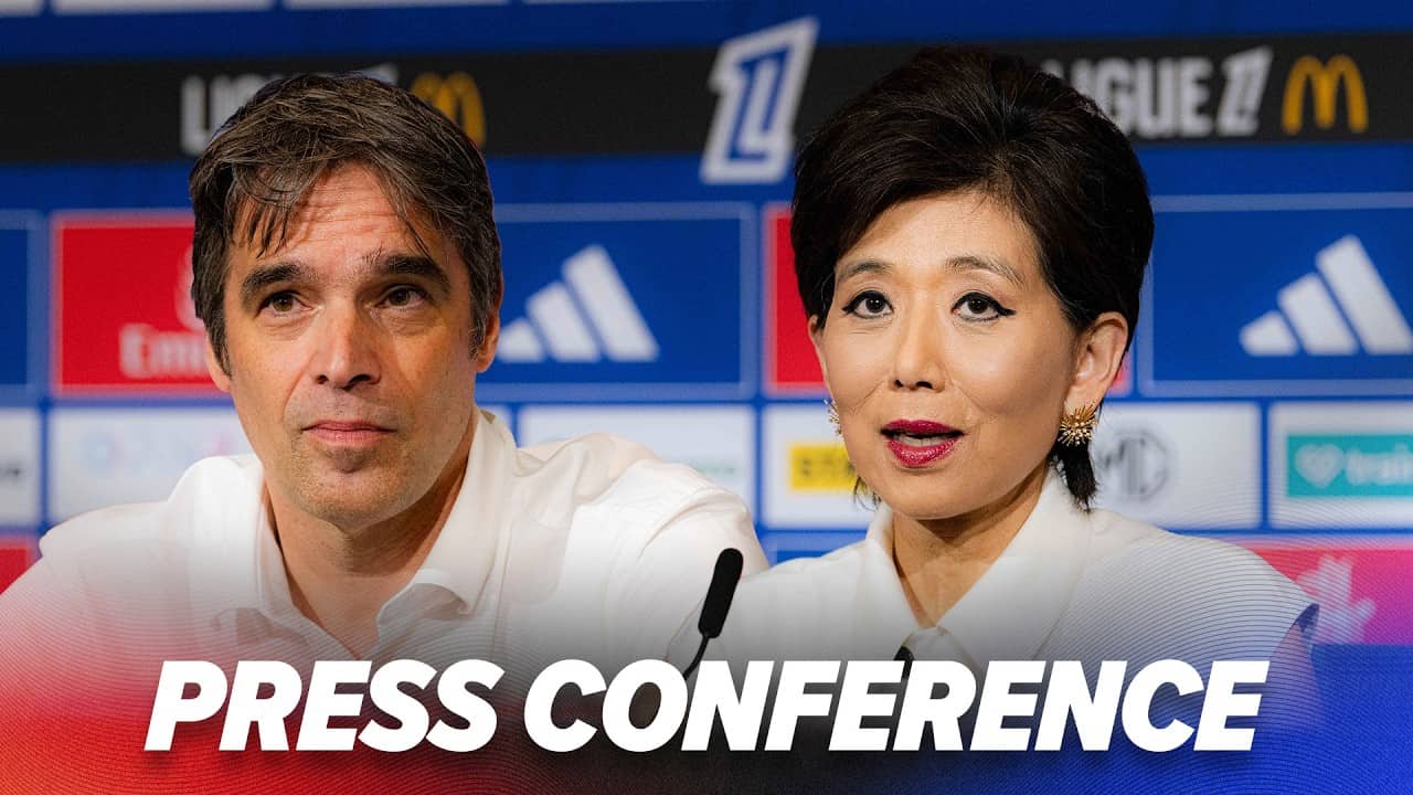 PRESS CONFERENCE: Michele Kang, OL President, and Michael Gerlinger, Managing Director.