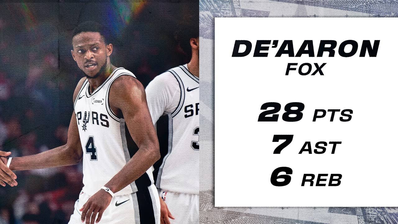 De'Aaaron Fox GOES OFF in the Fourth to Lead Spurs to 3-1 Series Lead vs. Portland!
