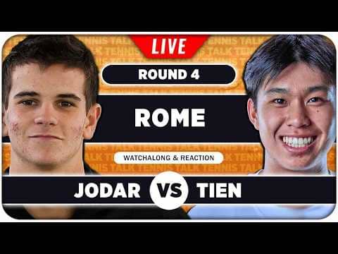 JODAR vs TIEN • ATP Rome 2026 • LIVE Tennis Watchalong