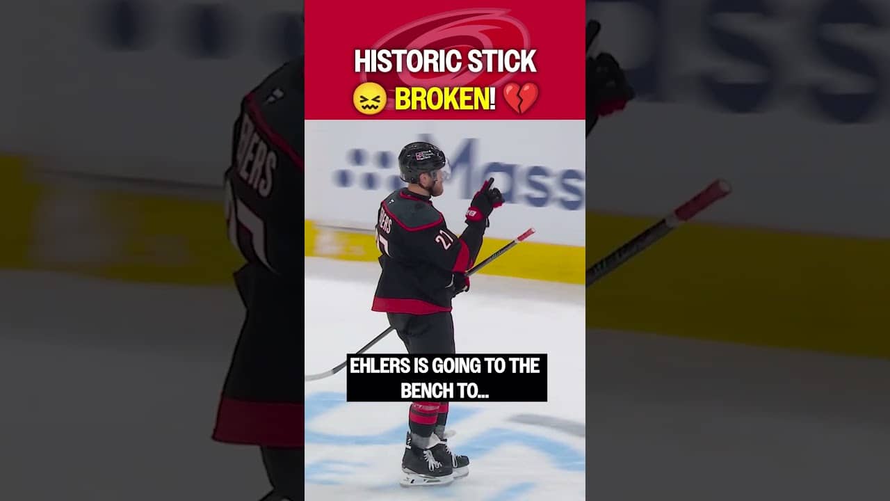 Ehlers BREAKS his goal-scoring stick! 😅