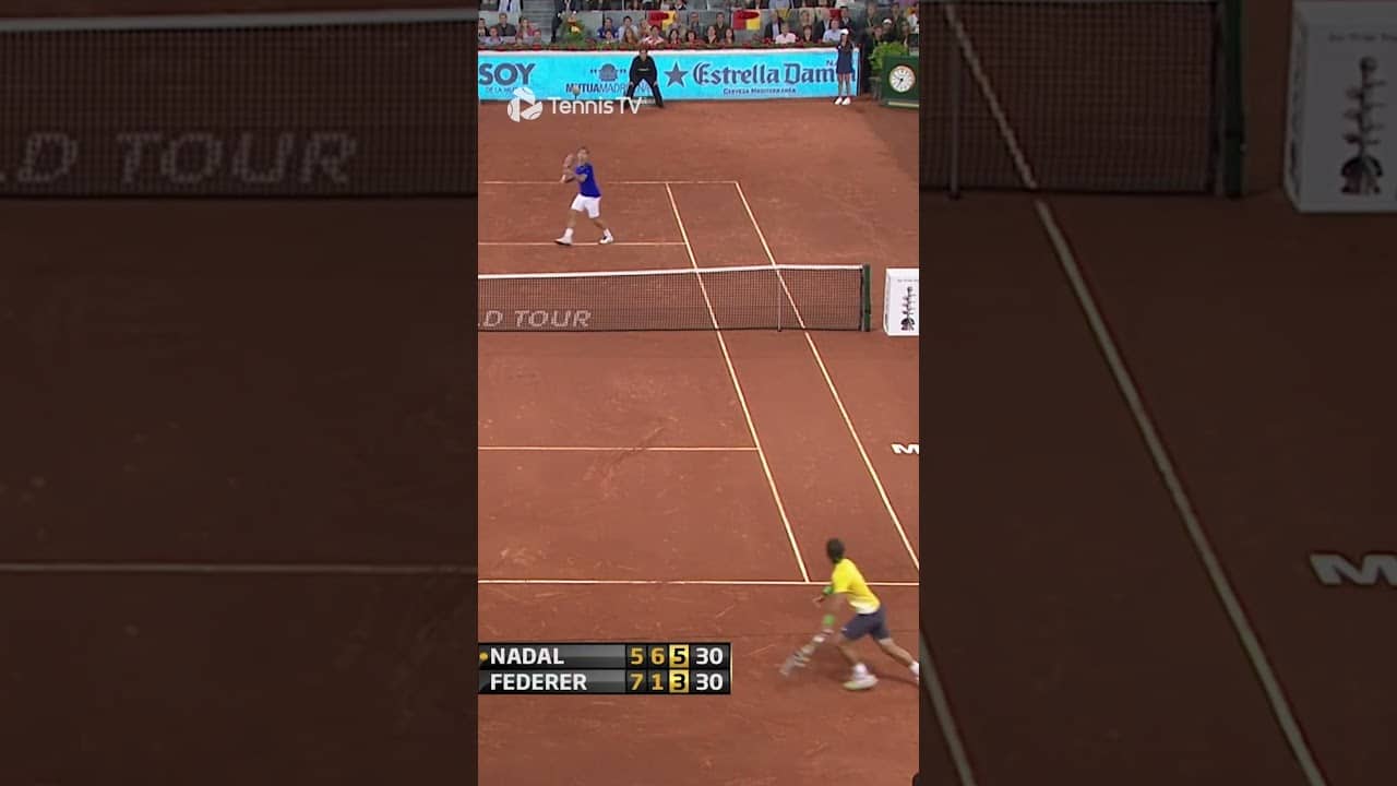 Insane Nadal vs Federer Madrid 2011 Semi-Final Point 👽 🔥
