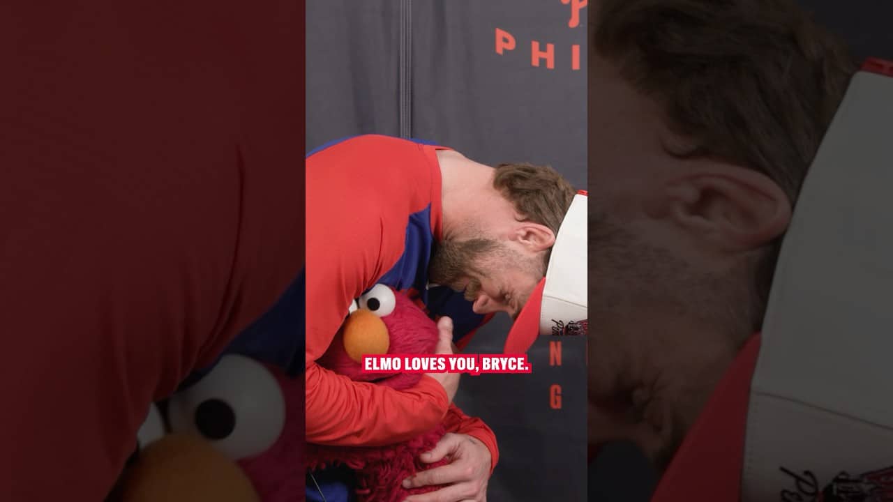 Mr. Bryce Harper helped show Elmo Philly is a lot like Sesame Street!