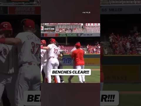 Benches clear in Cincinnati! 😳 #mlb