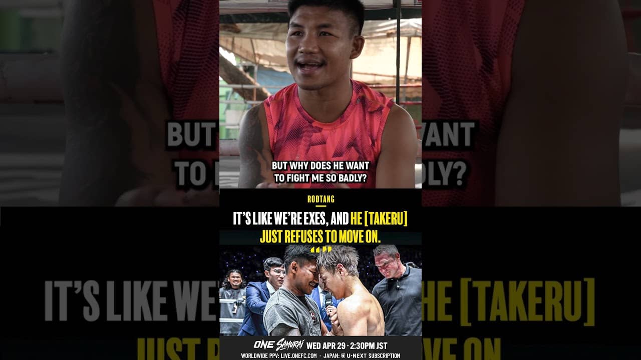 Living in his head rent free 🧠 Find out how it all ends between Rodtang and Takeru at ONE SAMURAI 1!