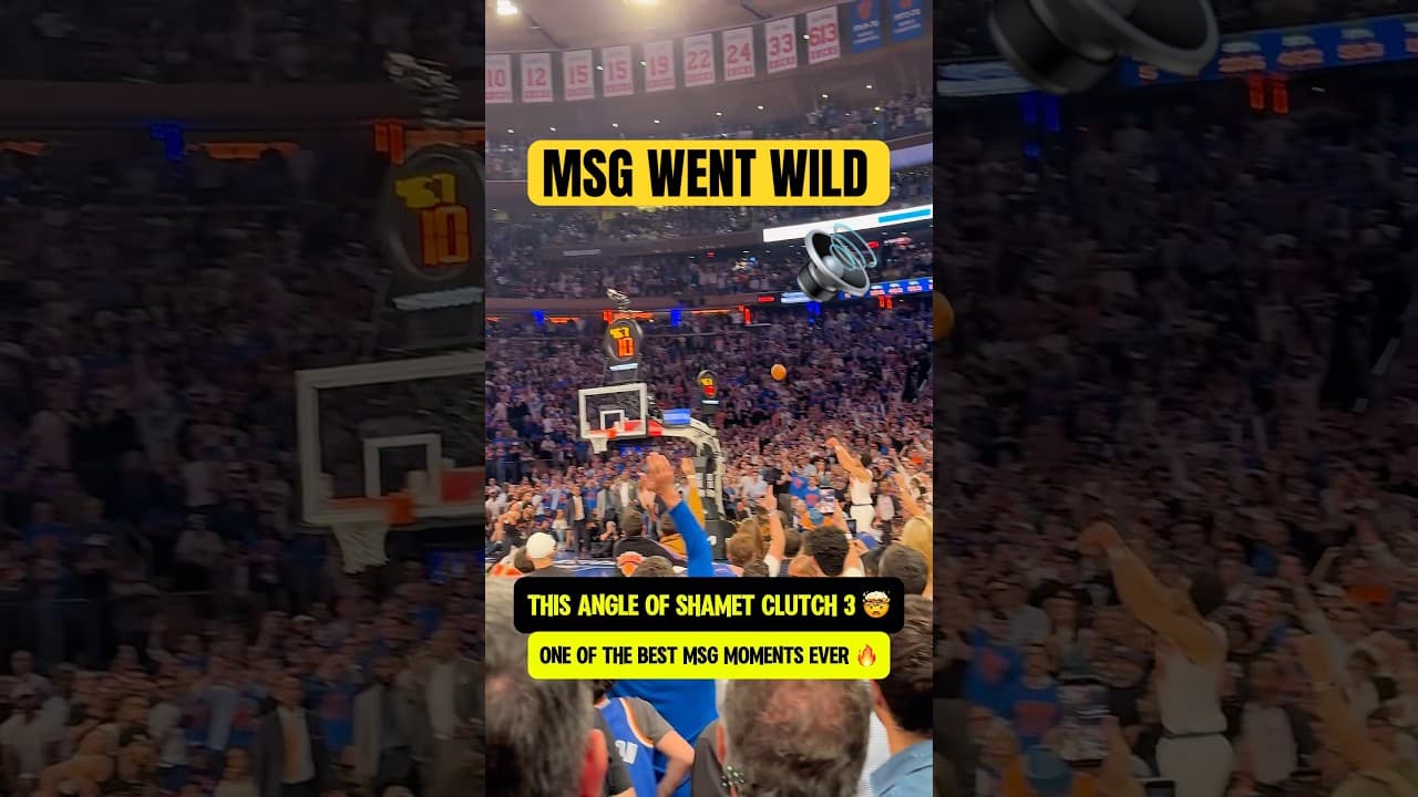 MSG crowd went INSANE after clutch 3 😱🔥