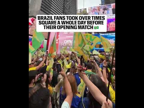 Brazil is taking over NYC ahead of their World Cup opener against Morocco 😱
