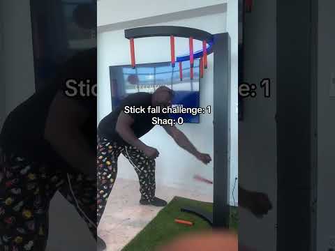 Shaq takes on the stick fall challenge 👀 (via shaq/TT)