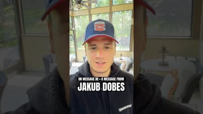 Jakub Dobes shares a message to Habs fans #NHL #Shorts
