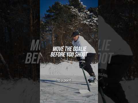 MOVE THE GOALIE BEFORE YOU SHOOT #hockeycoaching #hockeytraining