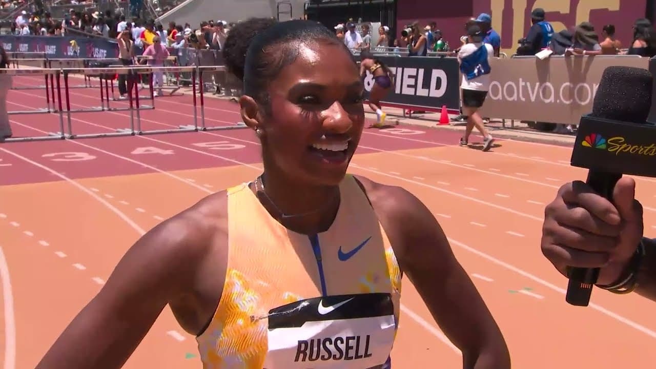 American Record Holder Masai Russell Dominates Loaded Women's 100m Hurdles in 12.26 | LA Grand Prix
