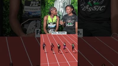 Melissa Jefferson-Wooden has a message after defending her title 👀💎 #track #usatf #interview