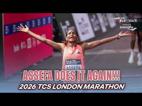 BACK-TO-BACK for Tigst Assefa at the 2026 TCS London Marathon!