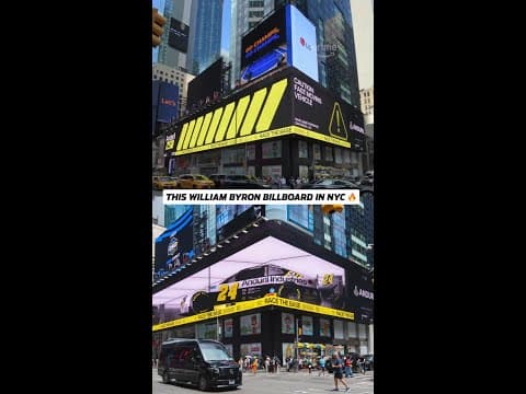 William Byron's Anduril car taking over NYC 😤