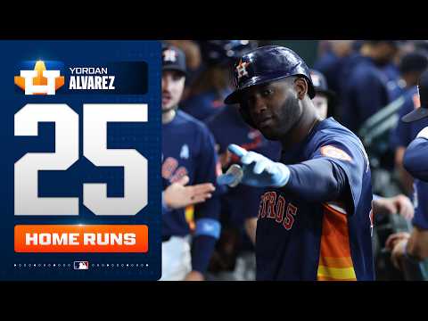Yordan Alvarez crushes his 25th home run of the season! 🚀 (American League home run leader! 💪)