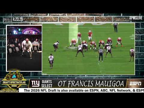 Browns pick Spencer Fano, Giants take Francis Mauigoa  | The Pat McAfee Draft Spectacular