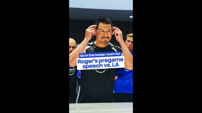 Roger had the boys READY for Wednesday's win 💪