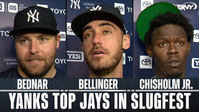 Aaron Boone, Jazz Chisholm Jr., Cody Bellinger & David Bednar react to Yankees  win over Toronto