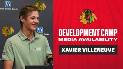 "Getting better" Xavier Villeneuve following his first day of DEV CAMP 📋 | Chicago Blackhawks