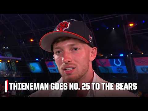 Dillon Thieneman’s thankful after going No. 25 to the Bears 🙌 | 2026 NFL Draft