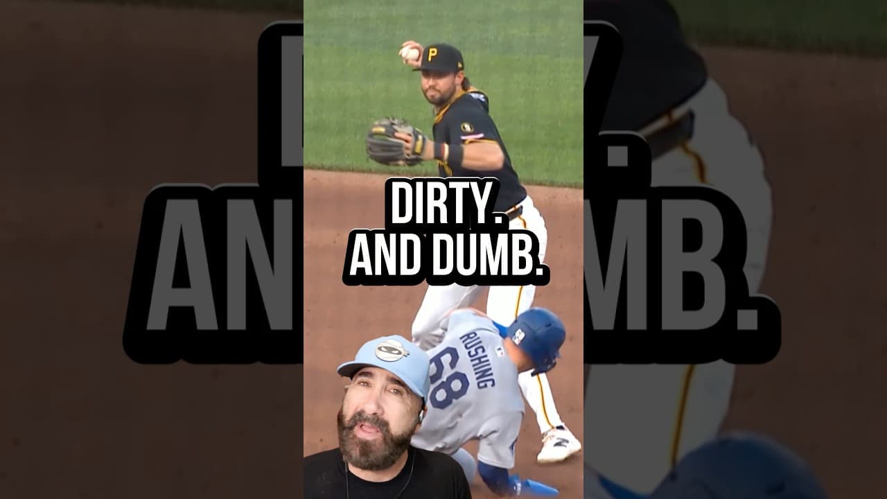 This slide by Dalton Rushing was dirty…and dumb. #baseball #mlb