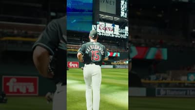 Taking the field of his dreams.
