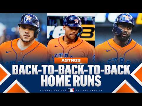 BACK-TO-BACK-TO-BACK HOME RUNS for the Houston Astros! 🚀 | MLB Highlights