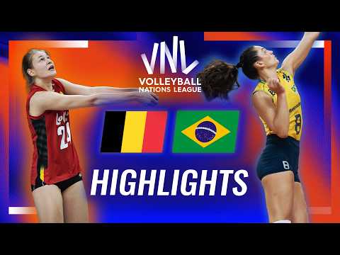 Belgium 🇧🇪 vs. Brazil 🇧🇷 - Highlights | Week 2 | Women's VNL 2026