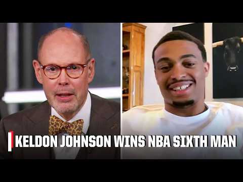 Keldon Johnson reacts to winning NBA Sixth Man of the Year 🏆 'A LITTLE EMOTIONAL' | NBA Tip-Off
