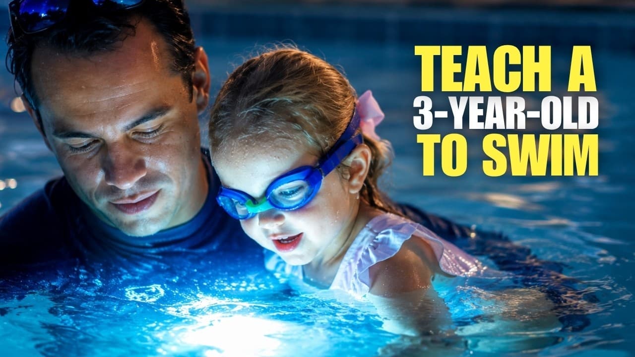 Teach a 3 Year Old to Swim Using Toys (Freestyle Introduction)