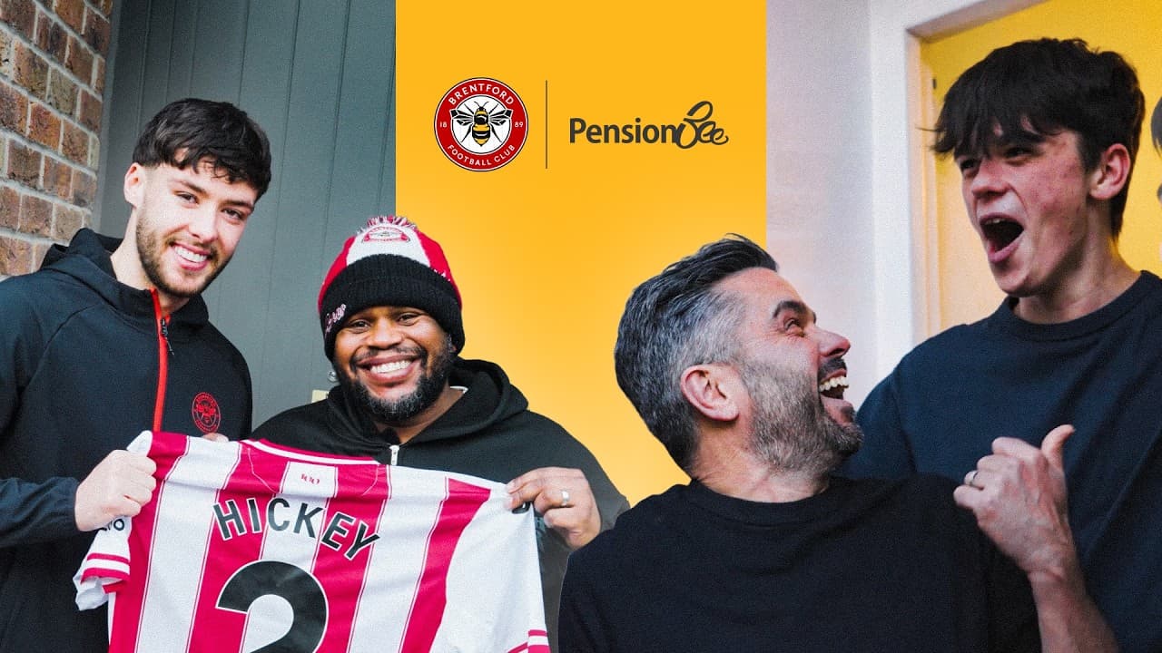 The lads had a surprise...next stop: the pitch at BFC v West Ham