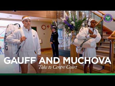 Ready for a showdown 😤 | Coco Gauff and Karolina Muchova walk out on Centre Court