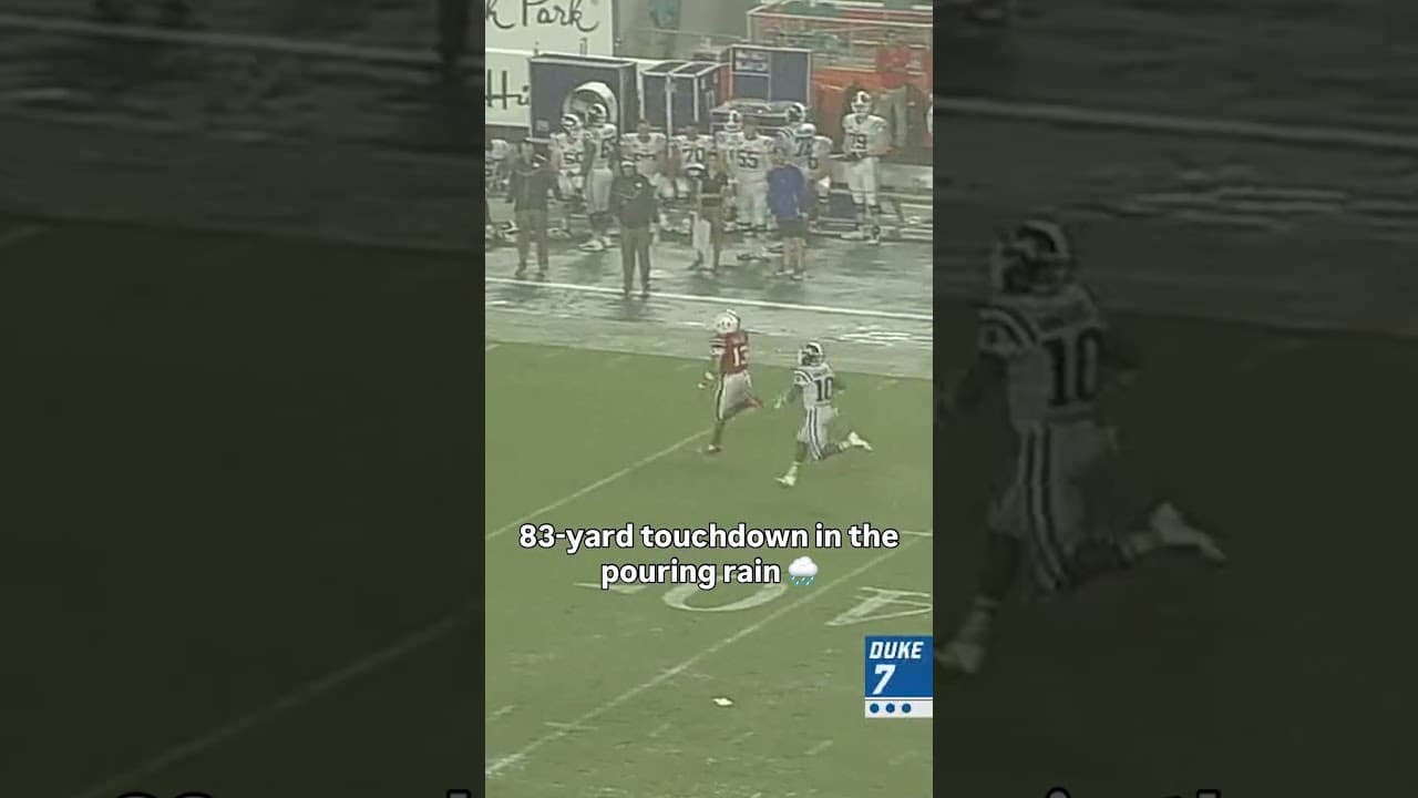 He slipped right through the defender 😅 #miamihurricanes #accfootball #collegefootball