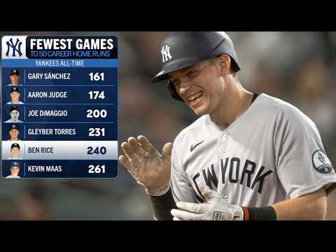 Ben Rice hits his 50th career home run! 🍚 | MLB Highlights (Yankees vs. Athletics)