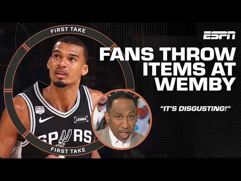 Stephen A. calls fans throwing items at Victor Wembanyama after Game 4 ‘DISGUSTING!’ | First Take