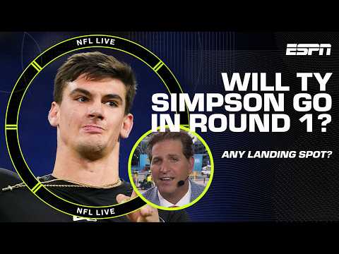 Peter Schrager cannot find Ty Simpson a CLEAR HOME in the first round 👀 | NFL Live