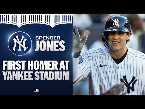 Spencer Jones drills his first homer at Yankee Stadium! 💪 | MLB Highlights