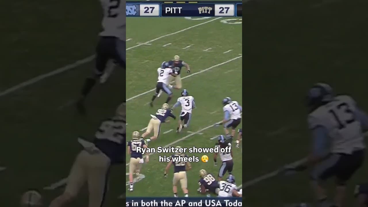 No one was going to catch him ⛽️ #unc #accfootball #collegefootball