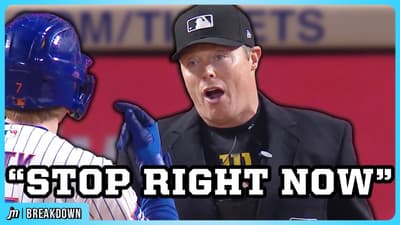 Umpire makes a terrible call then threatens to eject the player, a breakdown