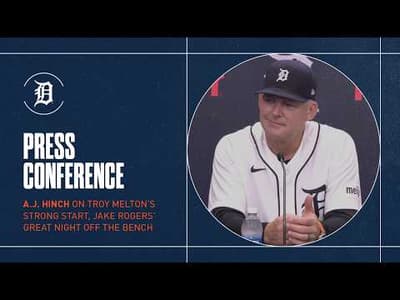 A.J. Hinch on Troy Melton's Start, Jake Rogers Big Role Off the Bench in Tigers Win | 7/8/26