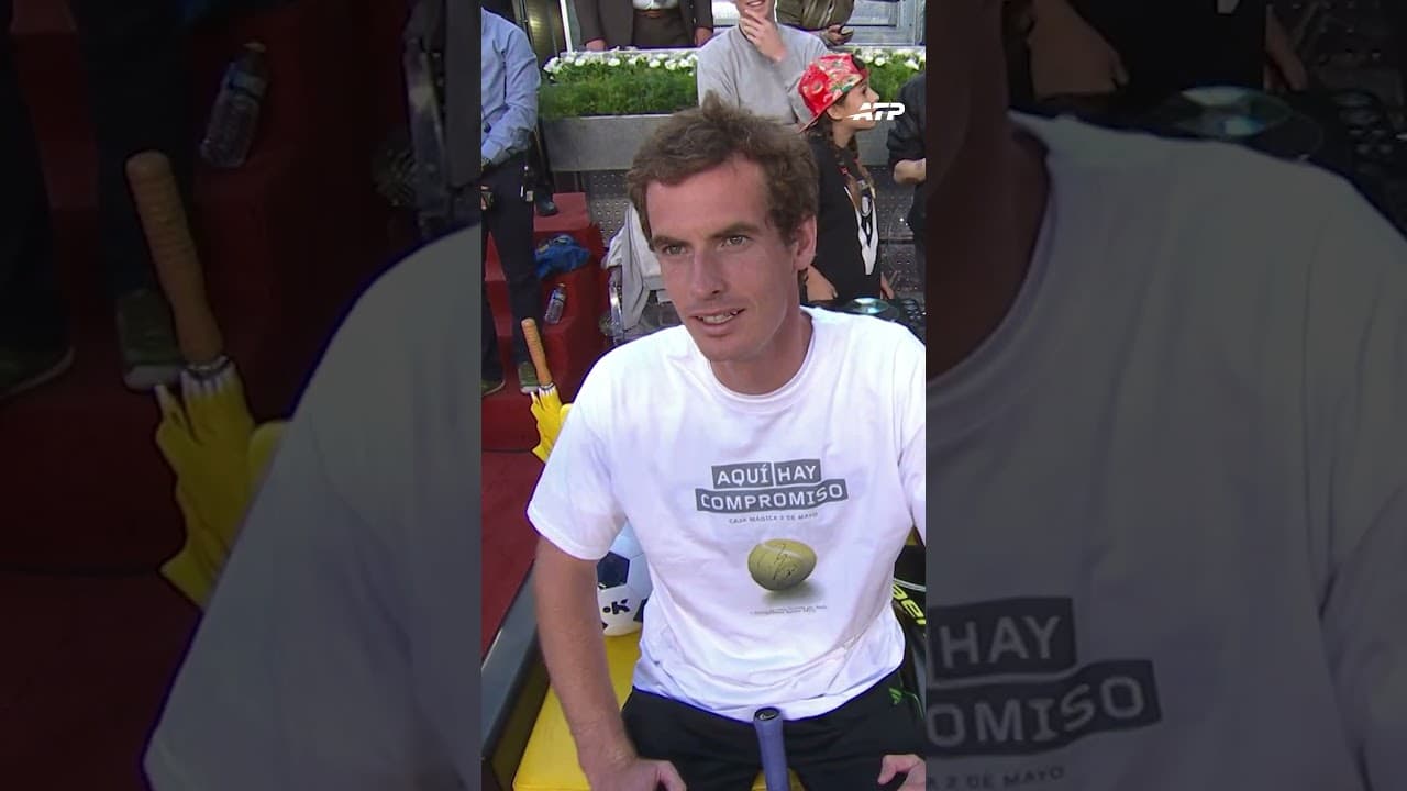 Rafa Nadal films Andy Murray courtside 😂