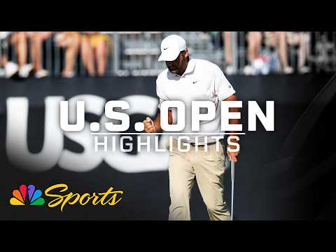 Scottie Scheffler drains chip shot on No. 14 at 2026 U.S. Open | Golf on NBC Sports