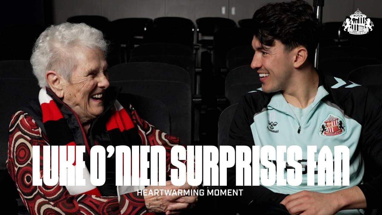 93-Year-Old Sunderland Fan Meets Luke O’Nien In A Heartwarming Surprise ❤️