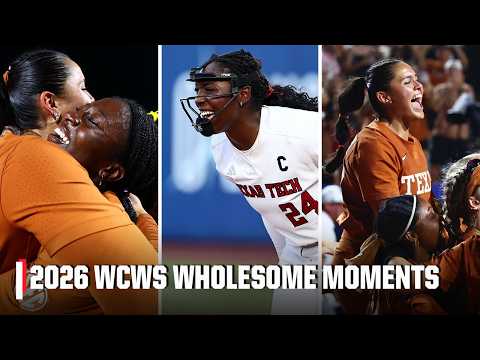 WHOLESOME COMPILATION 🥹 Best teammate moments of the 2026 WCWS 🥎 | ESPN College Softball