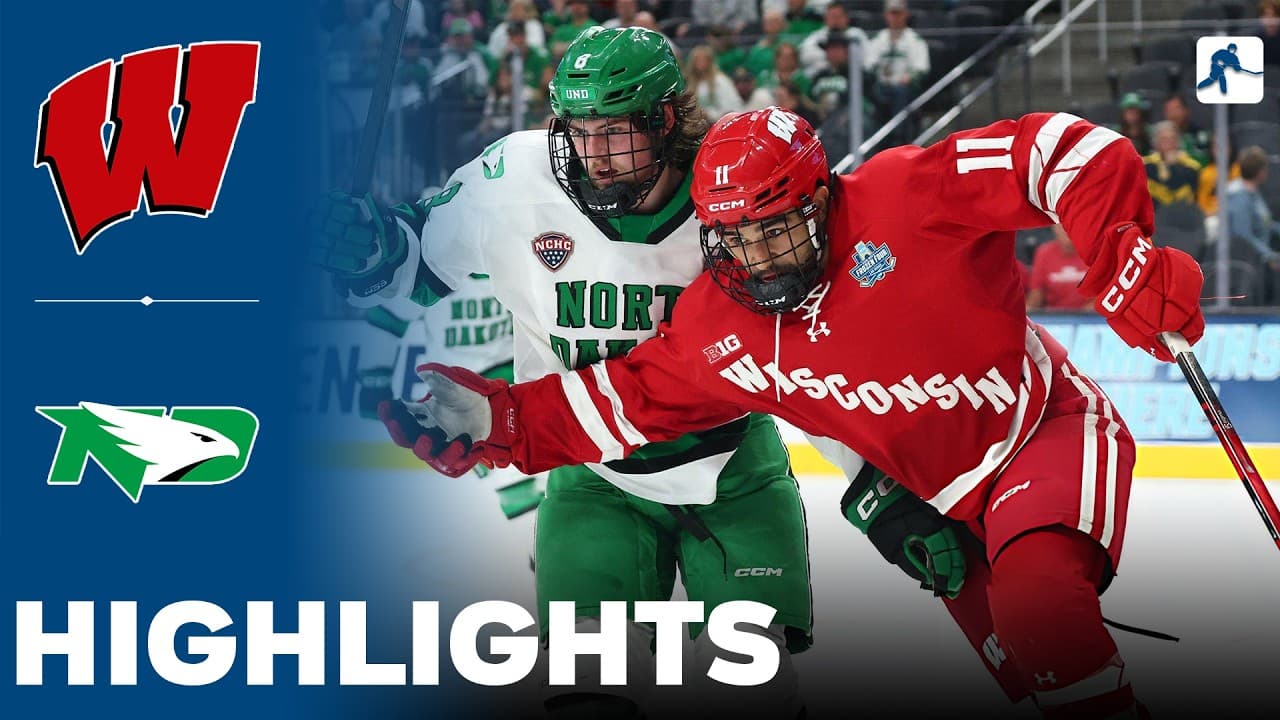Wisconsin vs North Dakota | NCAA Hockey Frozen Four Semi Final | Highlights - April 09, 2026