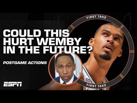 Should Wemby have to SHAKE HANDS after a loss? 👀 Big Perk makes it PERSONAL | First Take