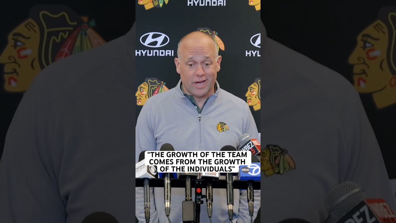 Head Coach Jeff Blashill on the growth of the team 🎙️ #blackhawks #hockey #nhl #jeffblashill