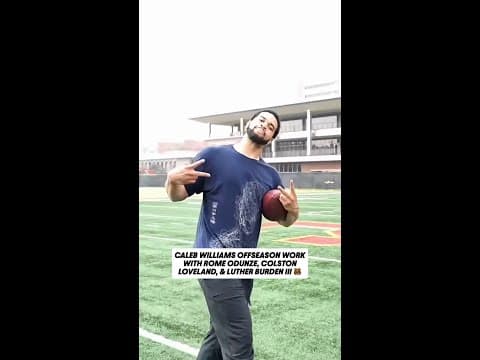Caleb Williams Links Up With Bears Pass Catchers